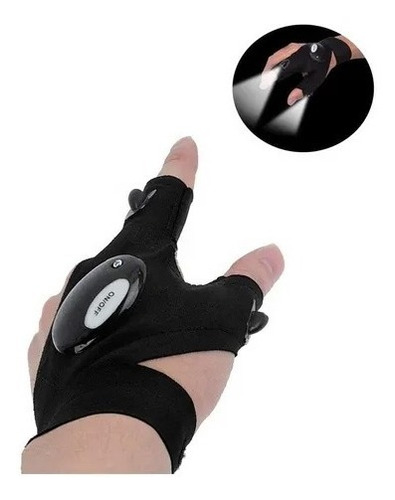Imagen 4 de 8 de Guantes Con Luces Led, Bicicleta Moto Trabajo