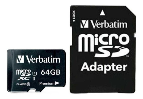 Tarjeta Verbatim Clase 10 Microsd 64gb