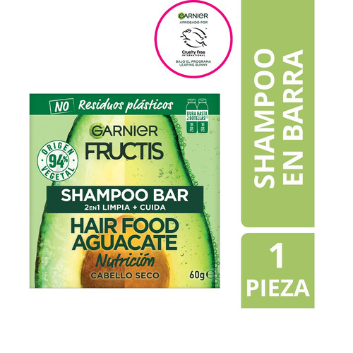 Imagen 1 de 7 de Shampoo En Barra Hair Food Aguacate Fructis