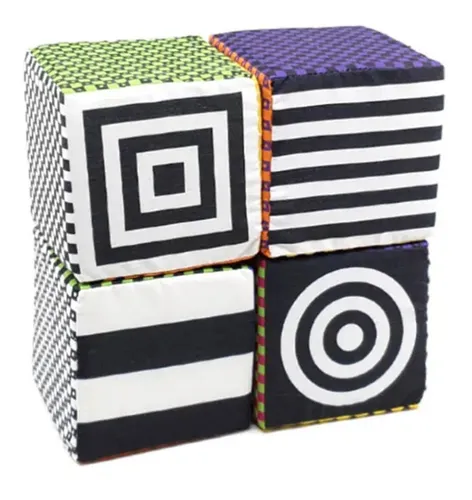 comprar Bloques Cubos Sonajero Estimulacion Visual  Bebes 4 Piezas 