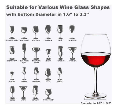 Ptbeenta Estante De Plásstico Para Copas De Vino, Soporte Pa