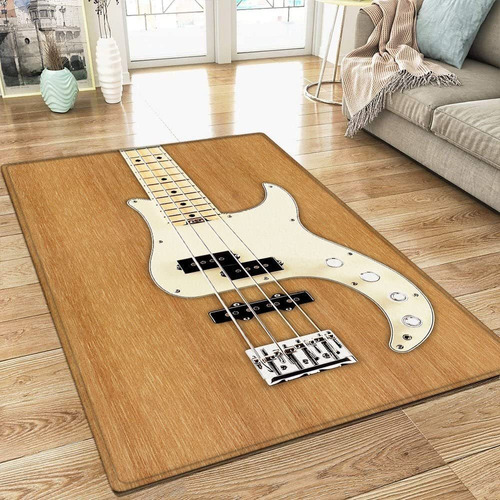 3d Area Rug Antideslizante Bass Guitar For The Love Of Room