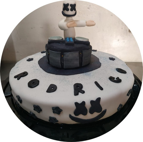 Pastel De Fondant Dj Marshmello