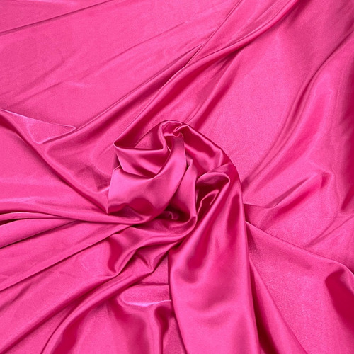 Tela Saten Con Lycra Elastizado Spandex Premium Por X Metro Fucsia