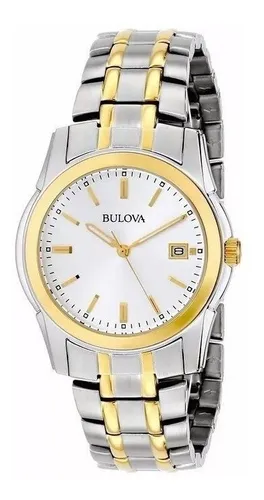 Reloj bulova outlet plateado con dorado