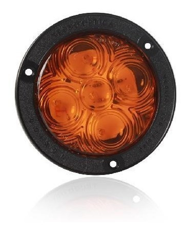 Plafon Led 4 5 Leds Ambar + Estrobo Brida Negra