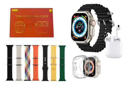 Reloj T900 Ultra S2 Max Suit Protector Audífonos Correas Variado