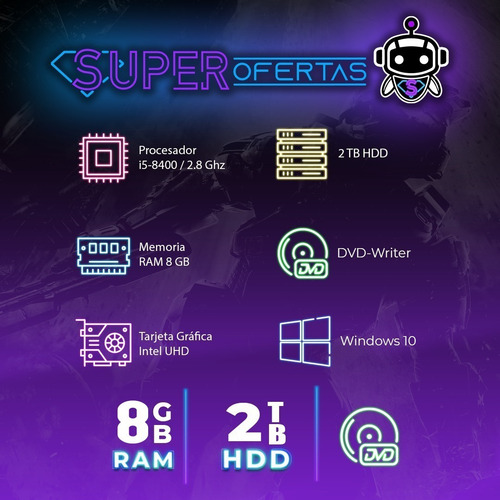 Computadora Cpu Hp I5 + 8gb + 2 T B + G R A T I S Monitor !!