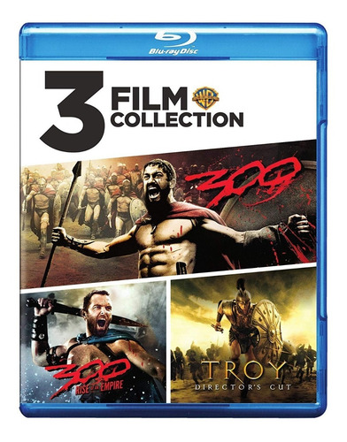 Blu-ray 300 + 300 Rise Of An Empire + Troya / 3 Films