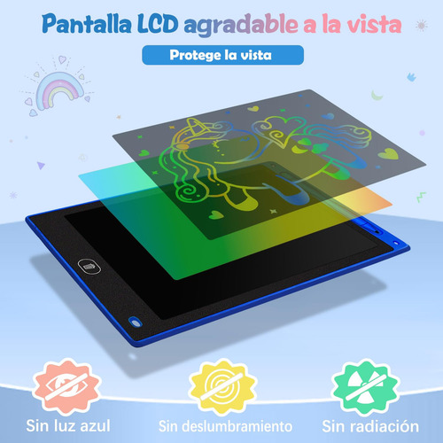 1 Pizarra Mágica Lcd Tablero De Dibujo Pluma Para Niños 12in Color Color