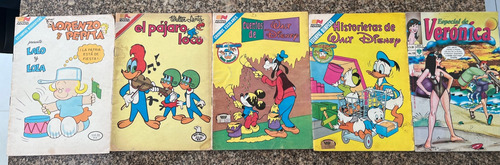 Lote 5 Comics Novaro Disney, Lorenzo Y Pepita, Serie Aguila