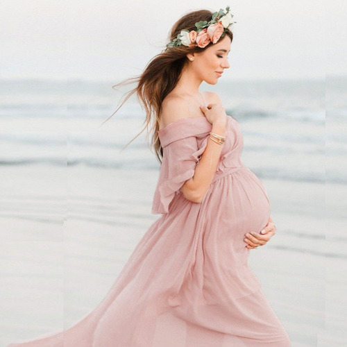 Imagen 3 de 9 de Mujeres Embarazadas Maternidad Fotografía Props Manga Corta