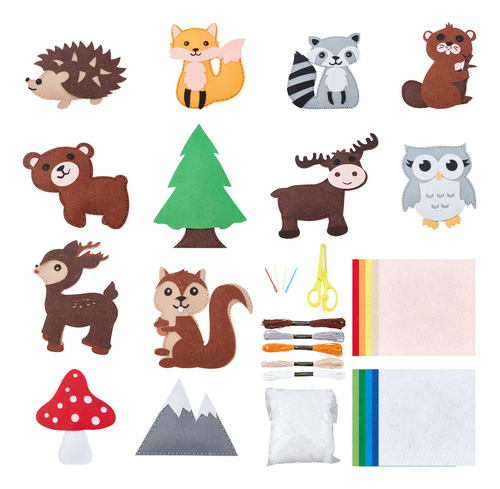 Infunly Kit Costura Animal Para Niño Safari Educativo