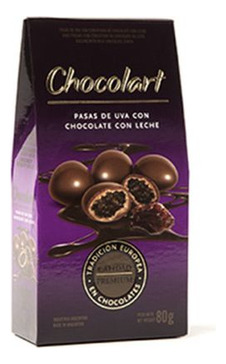 Pasas De Uva Con Chocolate Con Leche Chocolart 80 Gr