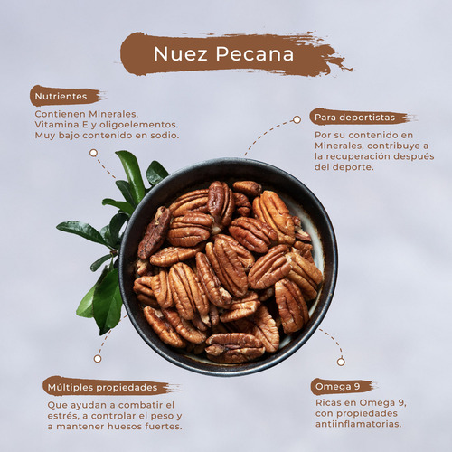 Nuez Pecana Mitades Premium Empaque Resellable 1 Kg