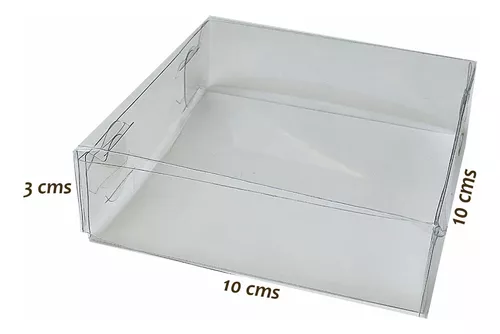 Caja acetato transparente scatto 90x90x90mm