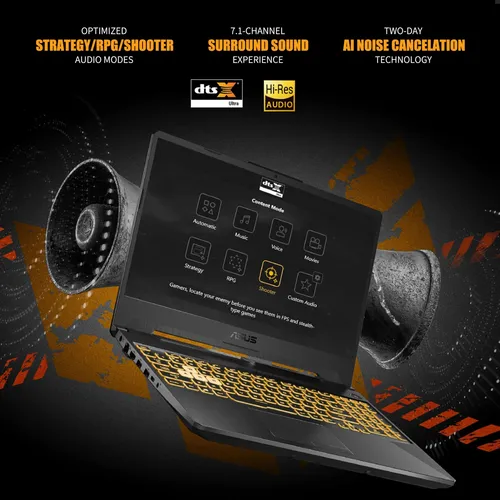 Portátil Para Juegos Asus Tuf A15 Con Amd Ryzen 7, Nvidia Ge