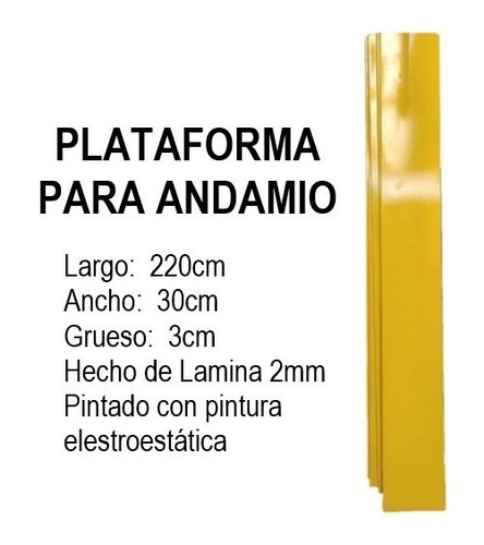 Plataforma Para Andamios De 2,40m X 32cm