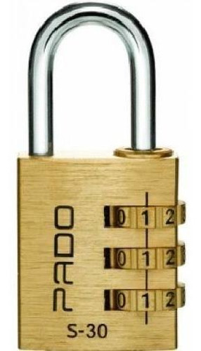 Secret Padlock para maletas, puertas y ventanas, 30 mm, color dorado