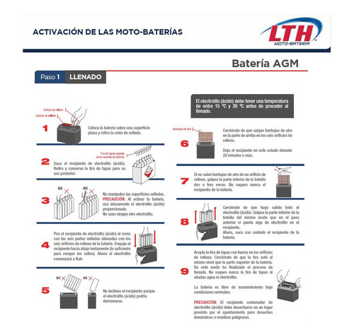 Batería Gel Motoneta Italika Ws Ds Dm Lth Tx7a-bs Ytx7a-bs