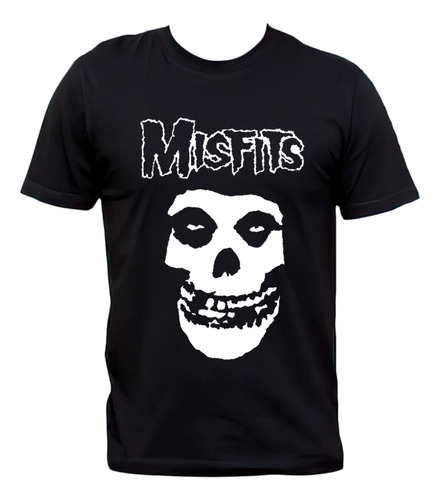Remera Misfits Logo Clásico Horror Punk 100% Algodón