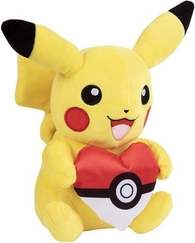 Pokmon Pikachu De 8 Pulgadas De Peluche Con Corazn Poke Ball