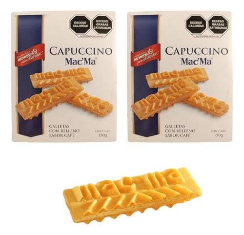 Galletas Con Relleno Cafe Capuccino 10 Pz C/u 150 G Mac Ma