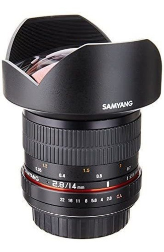 Lente Samyang Sy14m-c 14mm F2.8 Para Canon -negro Color Negro
