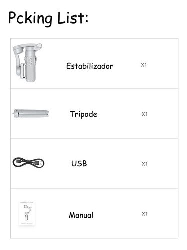 Estabilizador Gimbal 3 Ejes Plegable For Celular