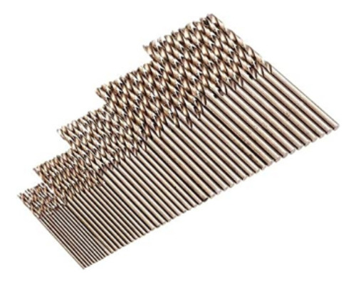 Set De 50 Brocas Cobaltadas 1-3mm Para Acero Inoxidable