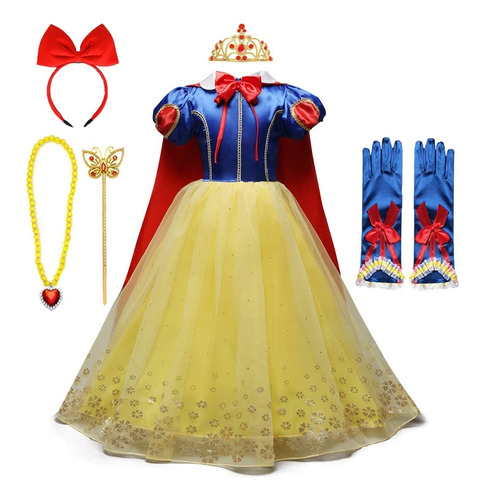 Fmyfwy Disfraz De Princesa Blanca Nieve Para Ninas, Carnaval