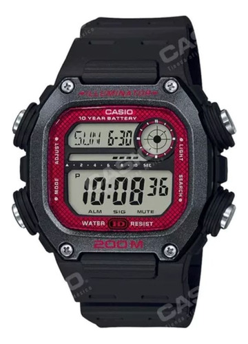 Reloj Casio Dw-291h 200 Apto Buceo Luz Multihora Crono Timer