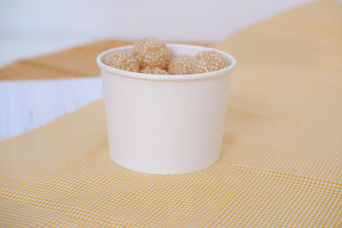 50 Pz Tazón Desechable 6oz Para Nieve, Fruta, Postre, Botana Color Blanco