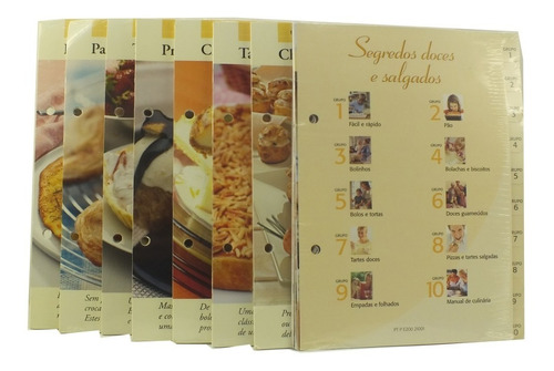 Coleção 8 Livro Culinaria Fichas Rapidas Doces Paes B5423