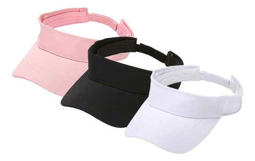 3x Diadema Ajustable Visera Para El Sol Sombrero Golf Tenis