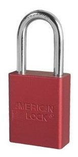 American Lock Candado A1106red1key Aluminio Rojo