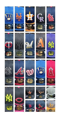 Gorras New Era Mlb Gdes Ligas Cerradas Visera Plana 