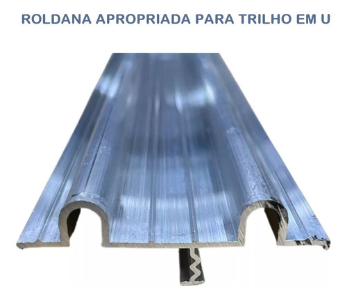 Kit 06 Rodinha Roldana Portão De Aluminio Correr Roda Nylon