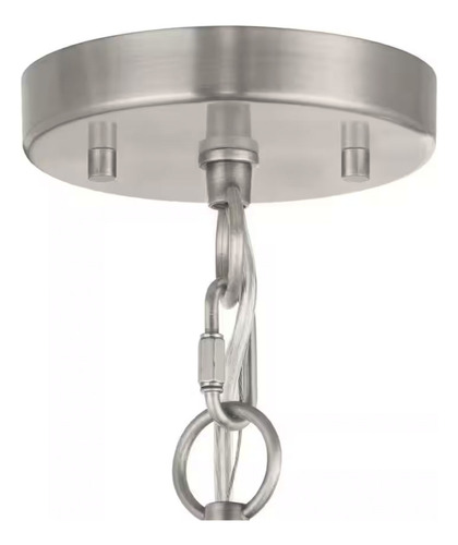 Lampara De Techo Moderna Niquel Cepillado 8 Luces 20'' Estructura Gris