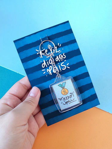80 Lembrancinha Dia Dos Pais Card Com Chaveiro