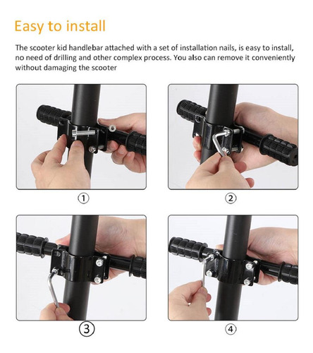 Monopatín Para Niños Con Manillar Seguro Para Scooter Rojo