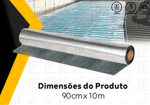 Imagem 4 de 5 de Manta Asfaltica Auto Adesiva Aluminizada 5 Uni 90cm X 10m