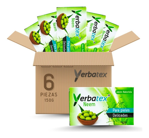 6 Pack Jabón De Neem De 150g  C/u Yerbatex