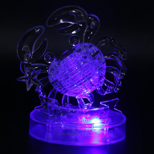 Puzzle Jigsaw Diy Crystal, Luz Led Tridimensional Con Forma