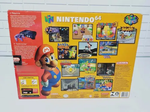 J121- Console Nintendo 64 Atomic Purple Completo Na Caixa | Frete