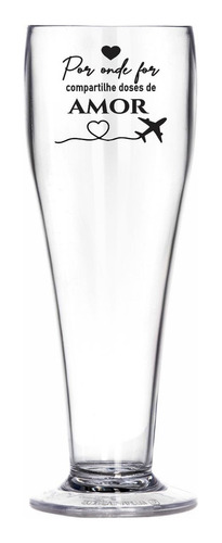 Kit 40 Taças Chopp 330ml Acrílica Personalizadas - Aloha Cor Cristal