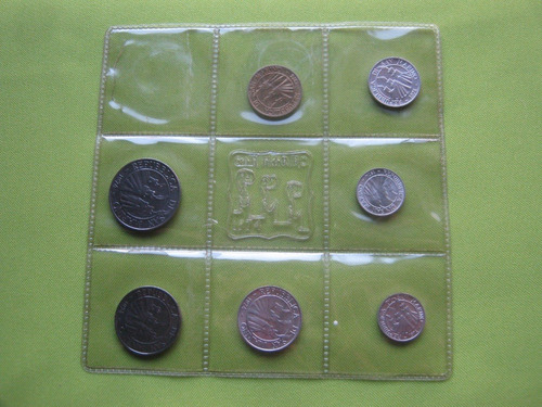 San Marino Serie Monedas 1974 7 Valores Diferentes