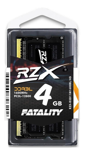 Memória RAM Fatality 4GB 1x4GB RZX-D3D11M1600BL/4G