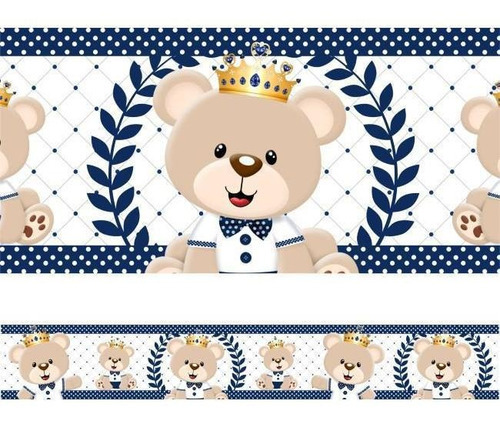 Faixa Decorativa Adesivo Border Infantil Bebe Ursinho Rei Cor Outro