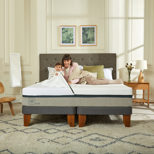 Cama Europea Gris
